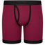 RodeoH Shift 9 inch Boxer in Claret, a deep wine red, with a black waistband, front view