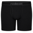 RodeoH Shift 6 inch Boxer in Black with a gray logo waistband, front view