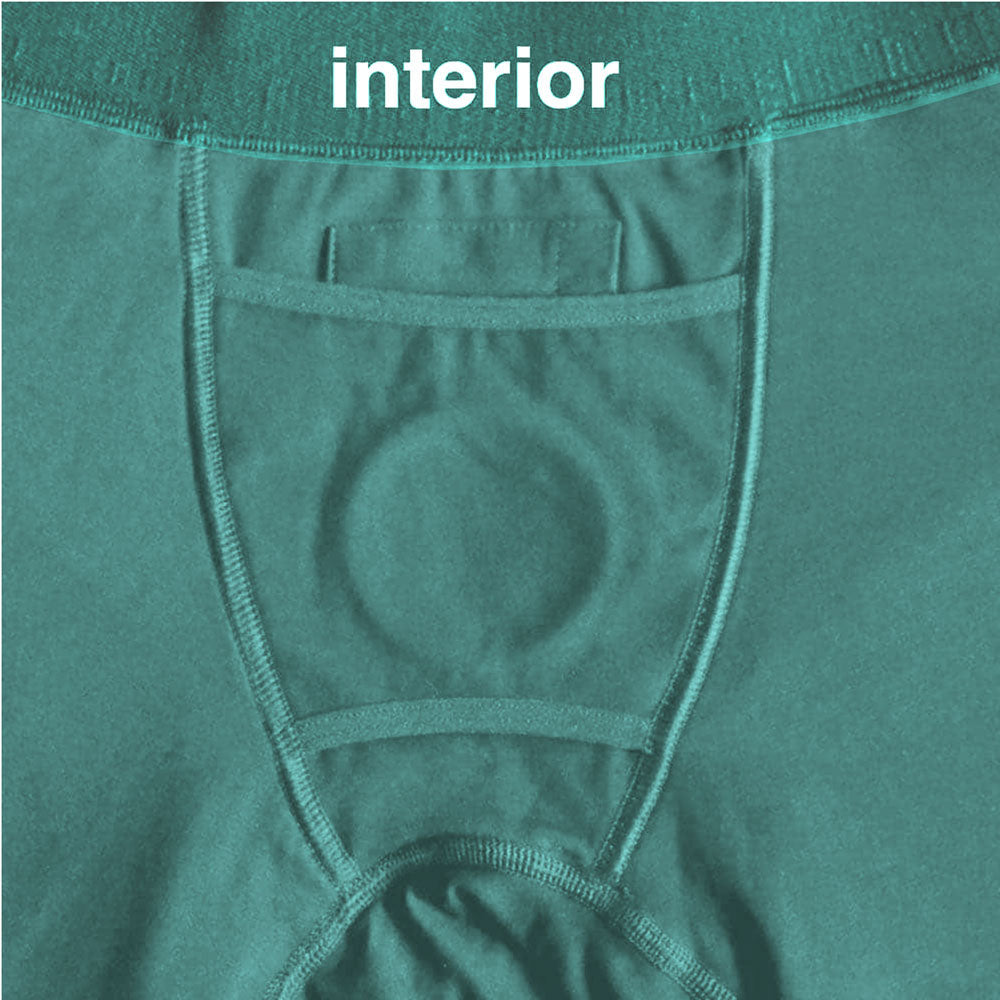Pacific Teal Button Fly Boxer+ & 6.7" Realistic Flex Dildo - Package Deal