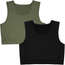 Shapewear Compression Top 2 Pack - Sage Green and Black