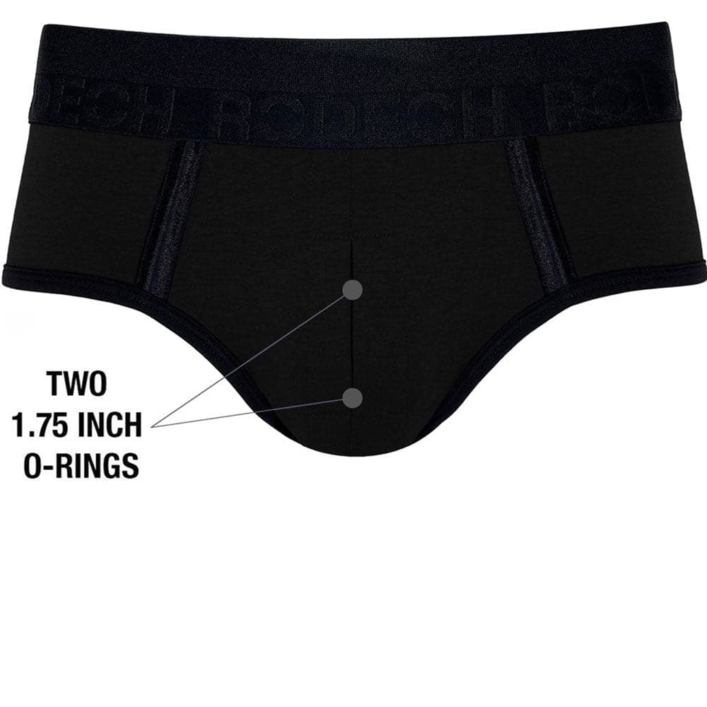Duo Brief Harness & Double Trouble Double Dildo - PACKAGE DEAL