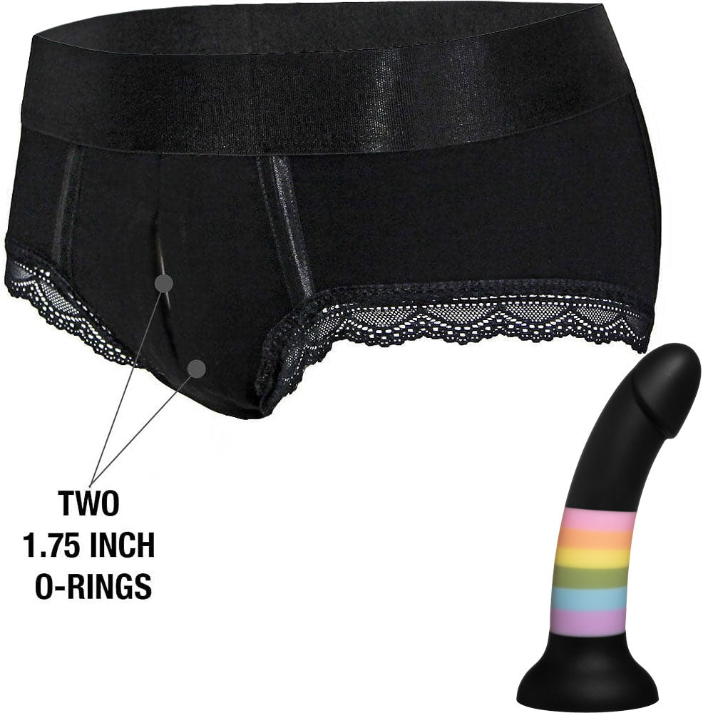 Duo Panty Harness & Sol Prysm Silicone Dildo  - Package Deal