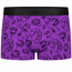 RodeoH Shift Short packer underwear in Hearts & Roses purple print, from the front