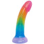 6" Sol Silicone Dildo - Rainbow Glitter Pride