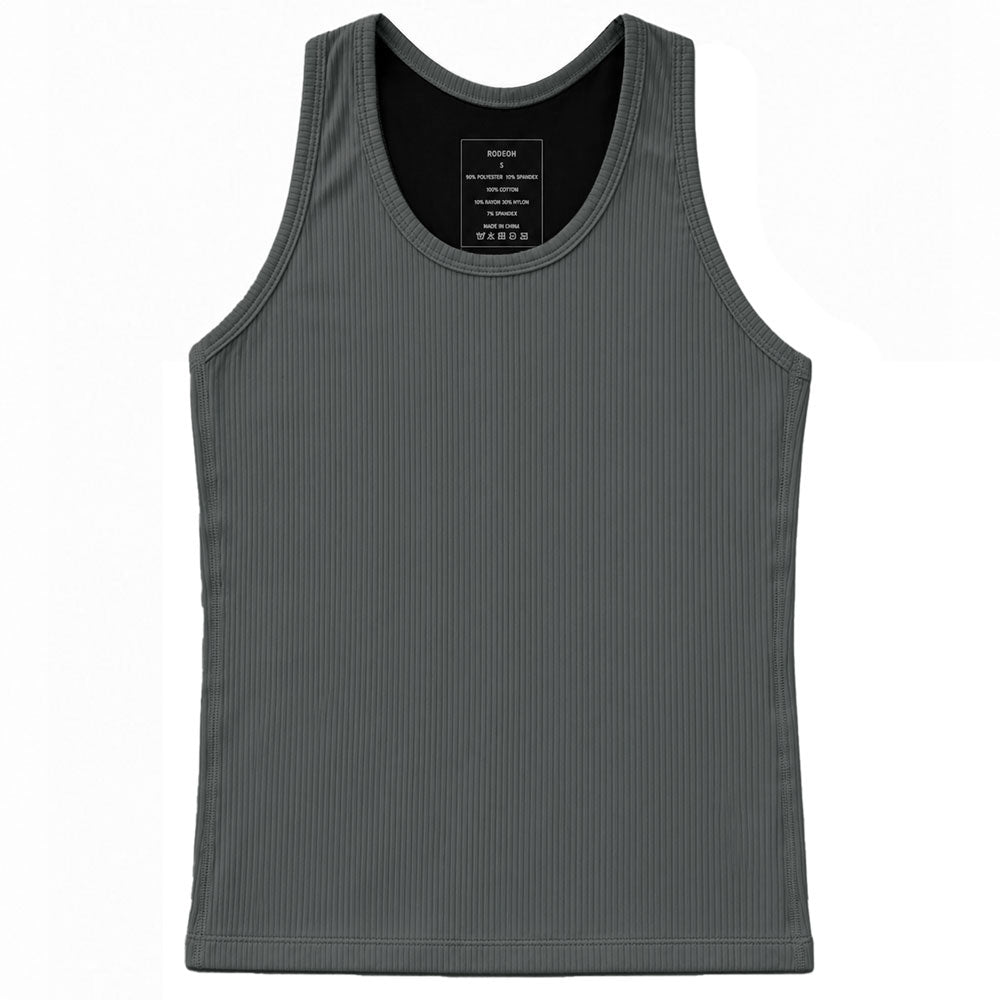 RAZOR Shapewear Compression Tank, Gray, front