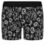 RodeoH Shift 6 inch Boxer in black Hearts & Roses print, front view