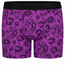 RodeoH Shift 6 inch Boxer in purple Hearts & Roses print, front view