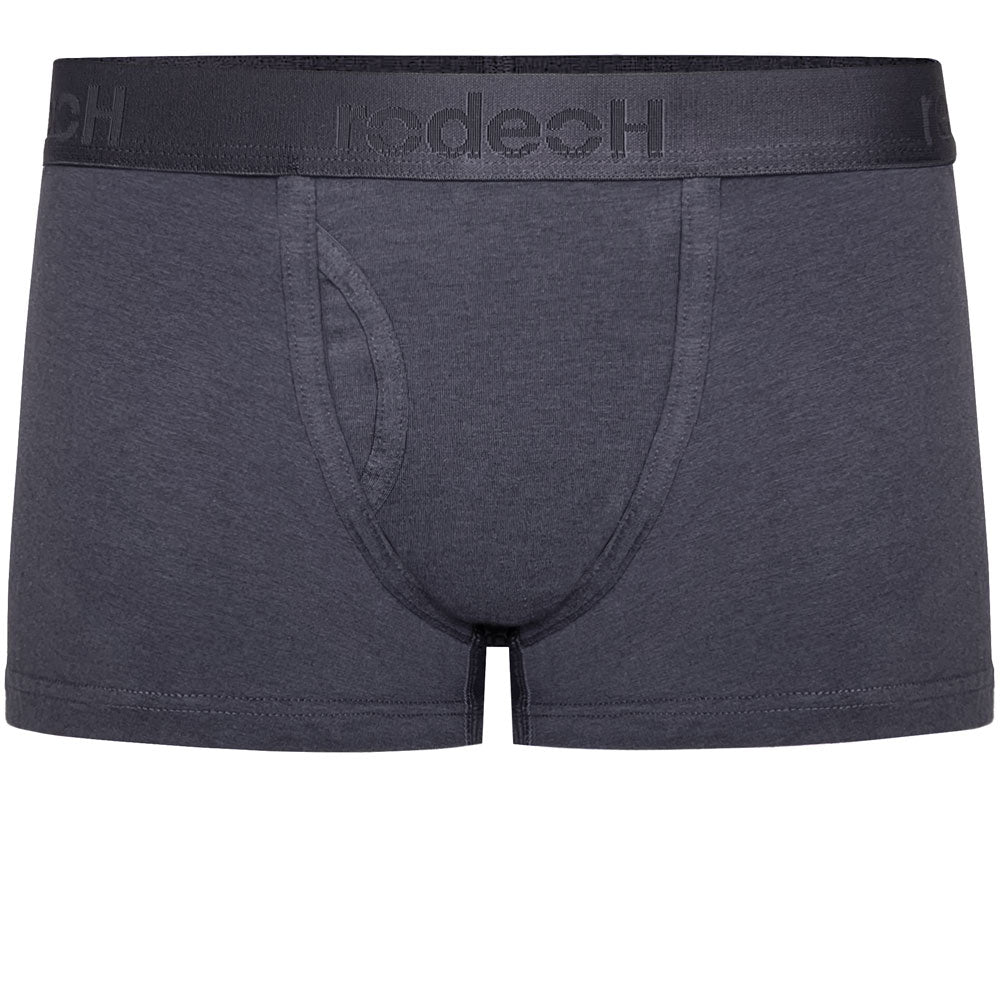 RodeoH Shift Short in gray, with satin logo band from the front