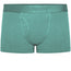 shift short underwear by rodeoh in pacific teal with logo waistband from the front, laid flat