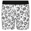 RodeoH Shift 6 inch Boxer in white Hearts & Roses print, front view
