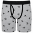 RodeoH Shift 9 inch Boxer in Gray Cocks print on light gray, front view