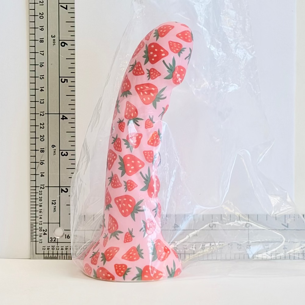 Strawberry Print | Realistic Silicone Dildo | Vault Sample