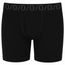 FTM 6" top loading black boxer briefs with a gray patterned elastic waistband, shown against a plain white background.