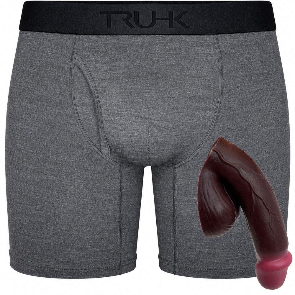 TRUHK Gray Classic Boxer with Vector silicone packer in Chocolate