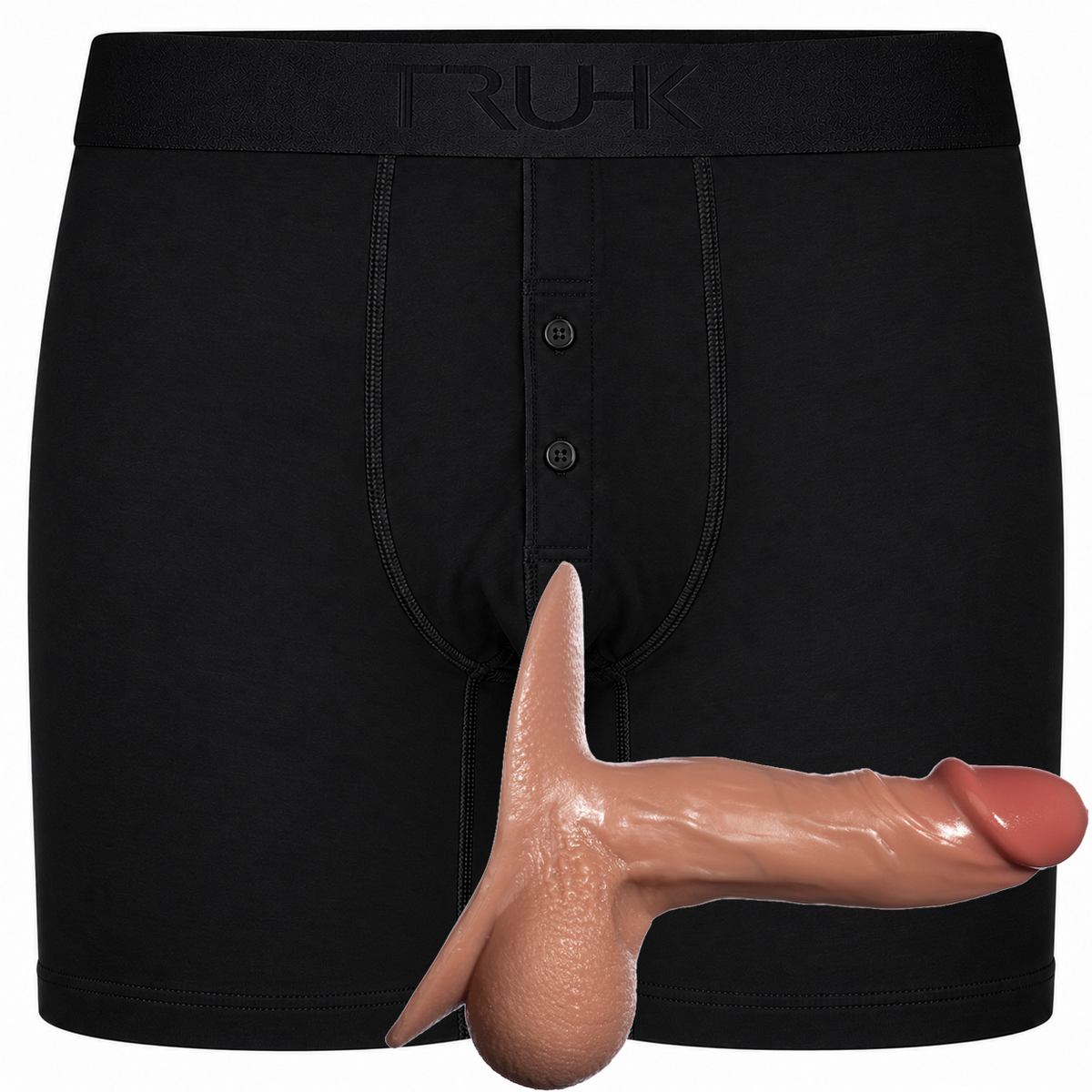 TRUHK Black Button Fly Boxer with SoReal Ultimate STP in Caramel
