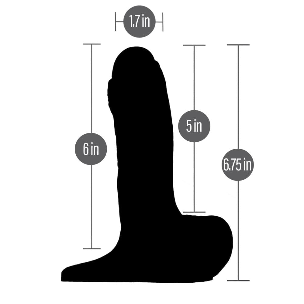 5" Fornix Uncut Dual Density Silicone Dildo - Black - RodeoH