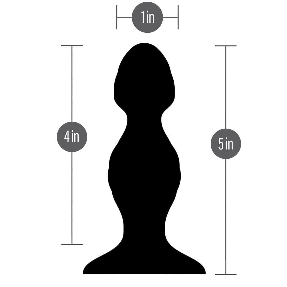 B-Plug Swirl Silicone Butt Plug - Double Bead - Multi - RodeoH