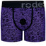 rodeoh classic boxer harness geometric purple and black